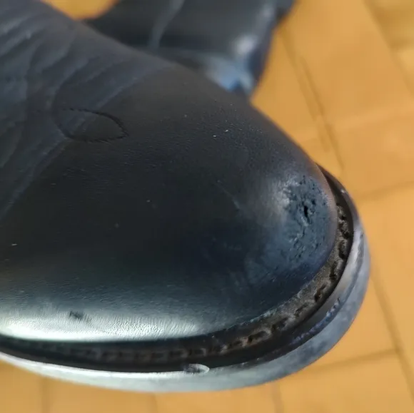 Durango Black Leather Cowboy Boots