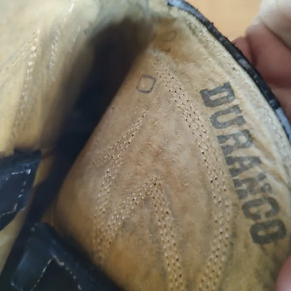 Durango Black Leather Cowboy Boots