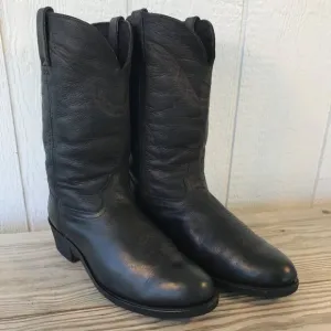 Durango Mens Dyed Black Leather Cowboy Western Boots 10.5 EE TR2104