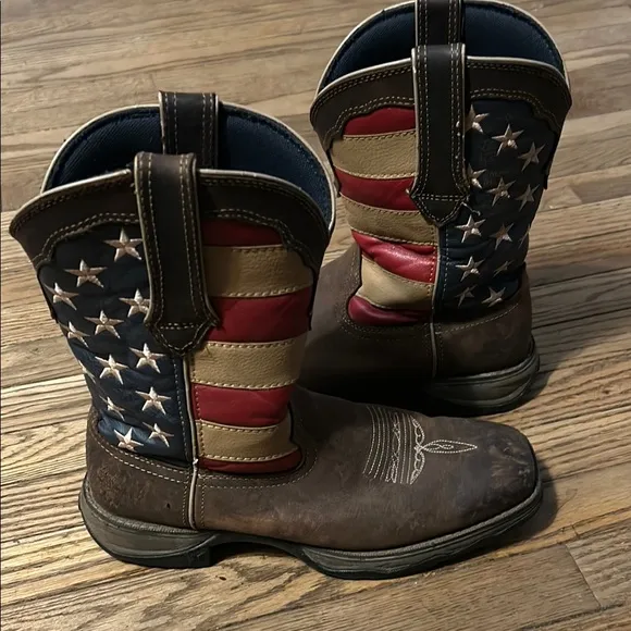 🇺🇸Durango Red White and blue Patriotic cowboy boots size 9.5🇺🇸