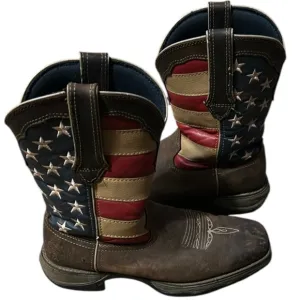 🇺🇸Durango Red White and blue Patriotic cowboy boots size 9.5🇺🇸