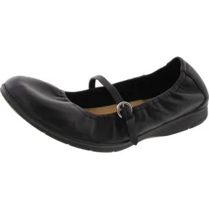 Earth Womens ETKORVINO Black Buckle Leather Ballet Flats New