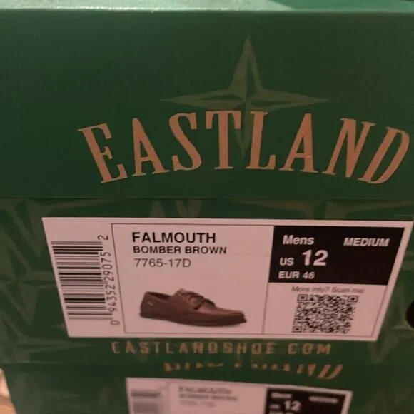 Eastland Men's Falmouth size 12 medium Bomber Brown