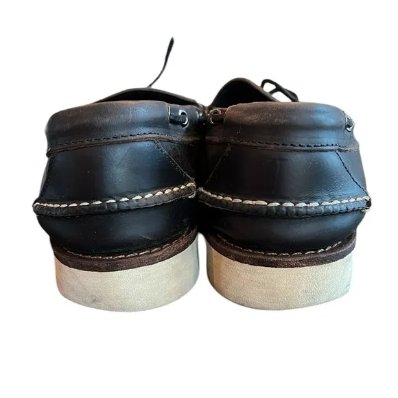 Eastland Yarmouth Leather Camp Moc Boat Slip On Shoe Navy 7.5D Heavy USA Vibram