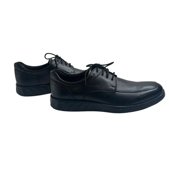 Ecco Black Leather Oxford Shoes Lace-Up Design Formal Office Workwear 43 9.5