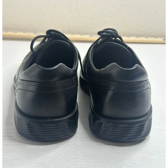 Ecco Black Leather Oxford Shoes Lace-Up Design Formal Office Workwear 43 9.5