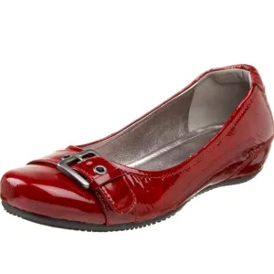 Ecco Bouillon Retro Red buckle flats