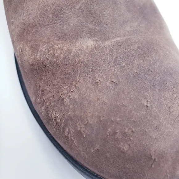 Ecco Brown Leather Mid-Calf Boot Triple Buckle Flat Heel Women's Size 37 US 6.5