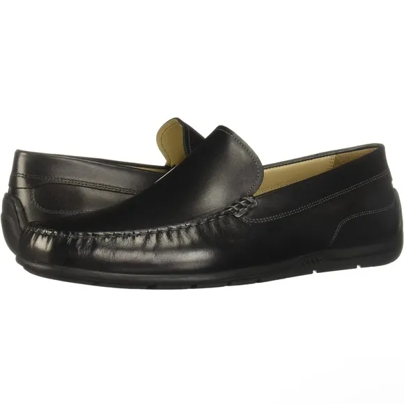 ECCO Classic Moccasins Black Leather Slip On Loafers, Men's Size 5-5.5 US/ EU 39