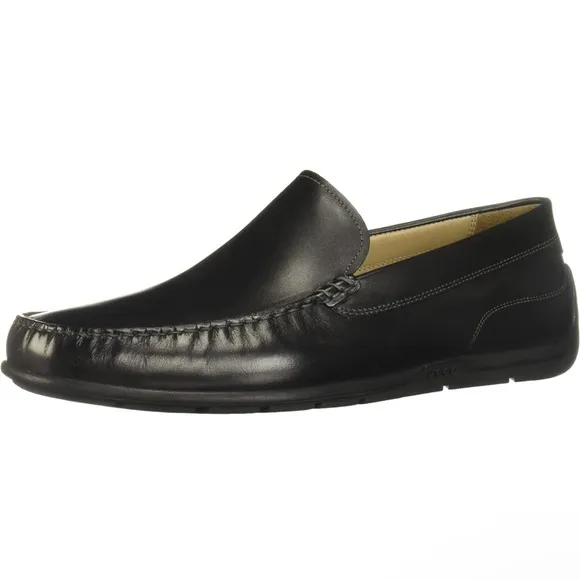 ECCO Classic Moccasins Black Leather Slip On Loafers, Men's Size 5-5.5 US/ EU 39