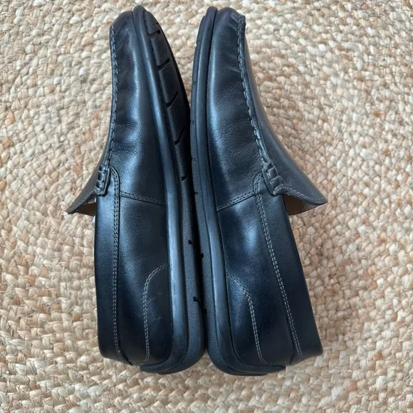 ECCO Classic Moccasins Black Leather Slip On Loafers, Men's Size 5-5.5 US/ EU 39