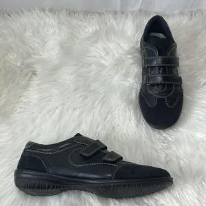 Ecco Cloud 2 Black Leather/Suede Two-Strap Athletic Shoes Sz 40/USA 9-9.5