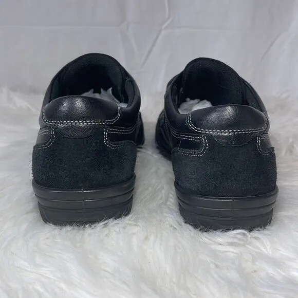 Ecco Cloud 2 Black Leather/Suede Two-Strap Athletic Shoes Sz 40/USA 9-9.5