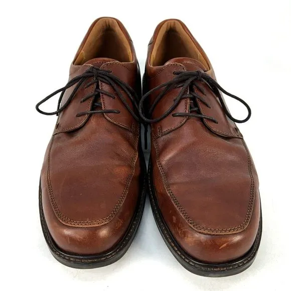Ecco Holton Apron Shoe Men's Size US 13/EU 46 Toe Derby Dress Brown Leather