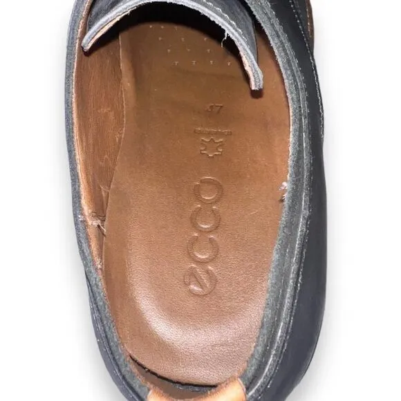 Ecco Kenton Derby Tie Black Leather Oxfords Men's 13.5