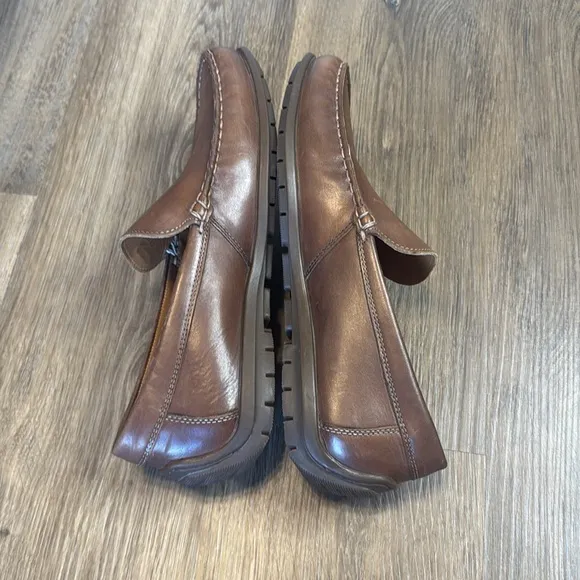 Ecco Men’s Brown Driving Moc Boat Shoes Loafers Slip On Size 44 US 11