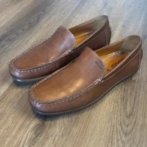 Ecco Men’s Brown Driving Moc Boat Shoes Loafers Slip On Size 44 US 11