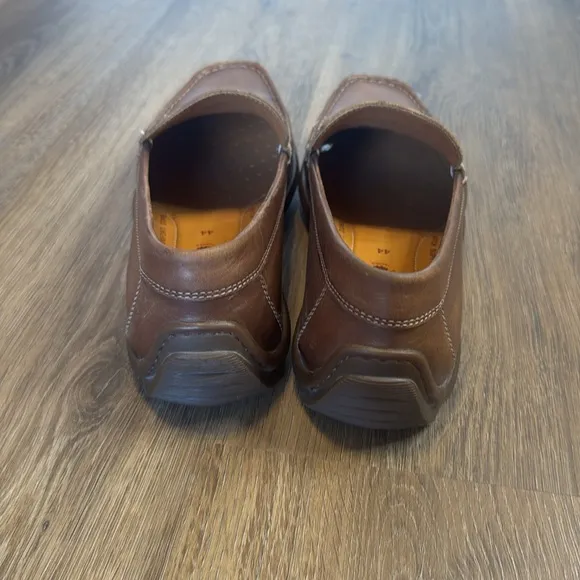 Ecco Men’s Brown Driving Moc Boat Shoes Loafers Slip On Size 44 US 11