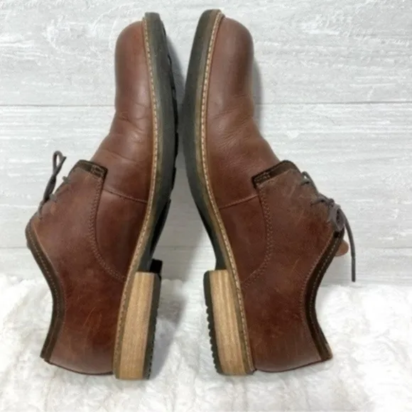 Ecco Mens Kenton Lace Up Casual Oxfords Size 44 Color Mink/Mocha