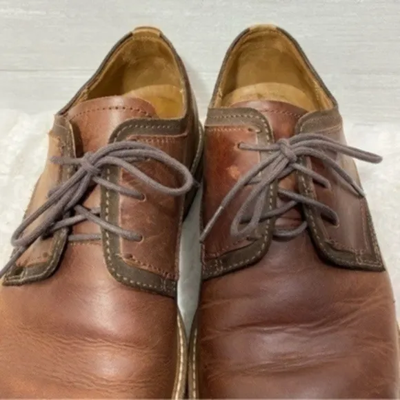 Ecco Mens Kenton Lace Up Casual Oxfords Size 44 Color Mink/Mocha