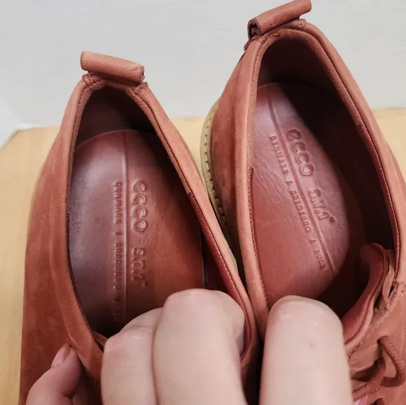 Ecco St 1 Hybrid Derby Oxford Suede Cayenne Pink Shoes EU 42