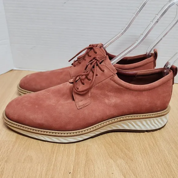 Ecco St 1 Hybrid Derby Oxford Suede Cayenne Pink Shoes EU 42