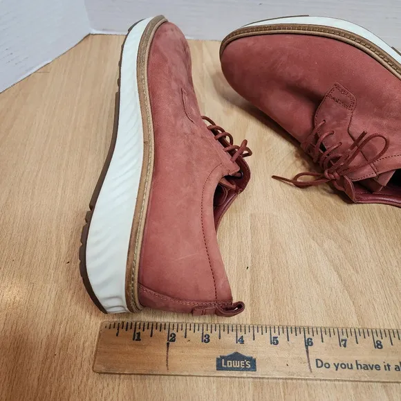 Ecco St 1 Hybrid Derby Oxford Suede Cayenne Pink Shoes EU 42