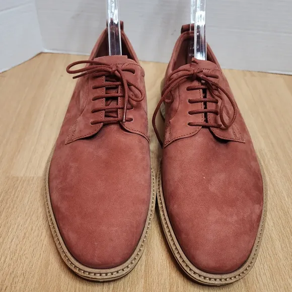 Ecco St 1 Hybrid Derby Oxford Suede Cayenne Pink Shoes EU 42