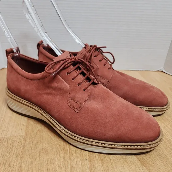 Ecco St 1 Hybrid Derby Oxford Suede Cayenne Pink Shoes EU 42