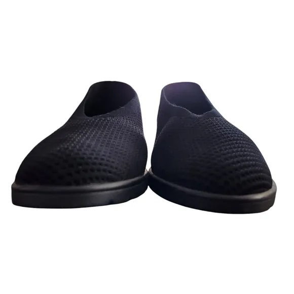 Eileen Fisher Black Heaven Stretch Knit Wedge Ballet Flat Shoes Women's Size 10