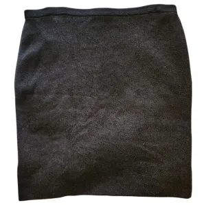 Eileen Fisher Black Wool Blend Pencil Skirt Stretch Pull-On Classic Size Large