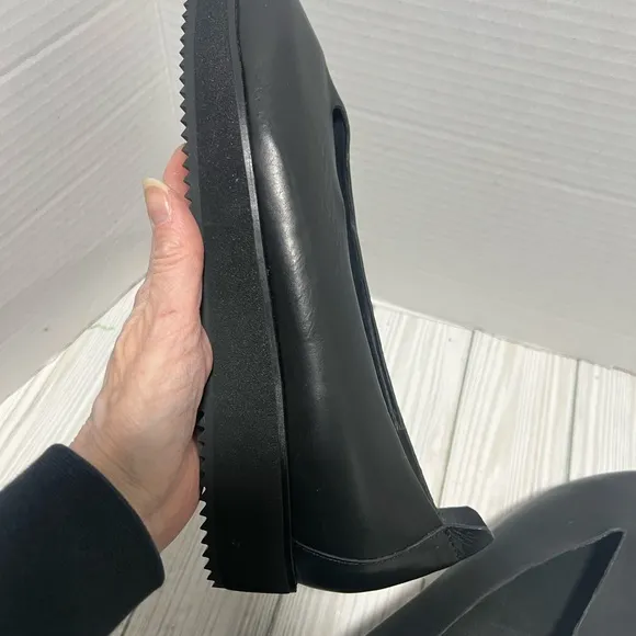 Eileen Fisher Canoe 2 Leather Platform Flats Size 9
