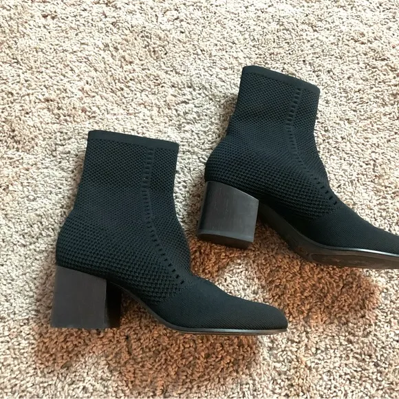 Eileen Fisher Choice Recycled Bootie Ankle Boots Heeled Black Size 9