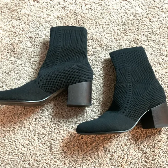 Eileen Fisher Choice Recycled Bootie Ankle Boots Heeled Black Size 9