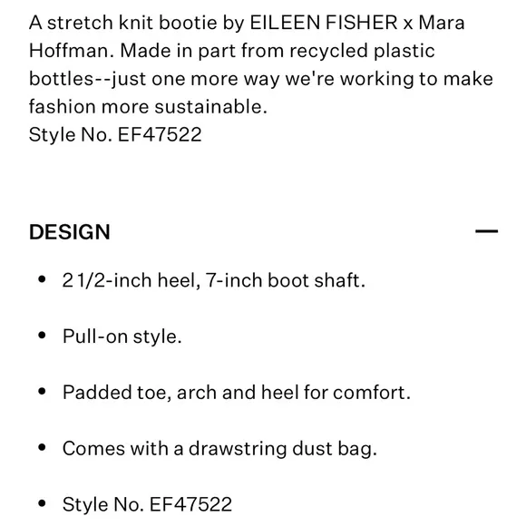Eileen Fisher Choice Recycled Bootie Ankle Boots Heeled Black Size 9