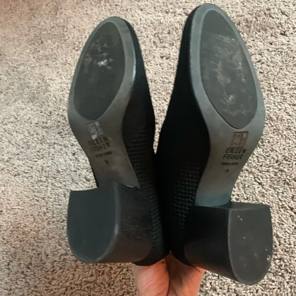 Eileen Fisher Choice Recycled Bootie Ankle Boots Heeled Black Size 9
