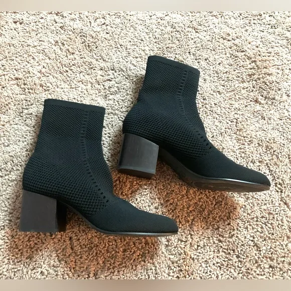 Eileen Fisher Choice Recycled Bootie Ankle Boots Heeled Black Size 9