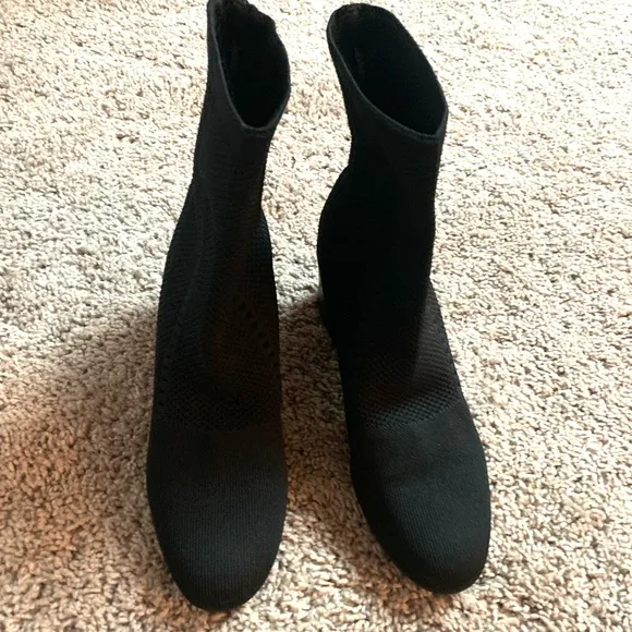 Eileen Fisher Choice Recycled Bootie Ankle Boots Heeled Black Size 9