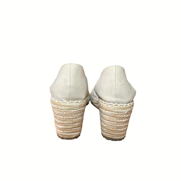 Eileen Fisher Cream Espadrille Jute Wedge Shoes Sz. 7