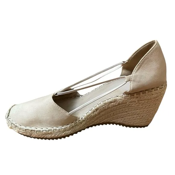 Eileen Fisher Cream Espadrille Jute Wedge Shoes Sz. 7
