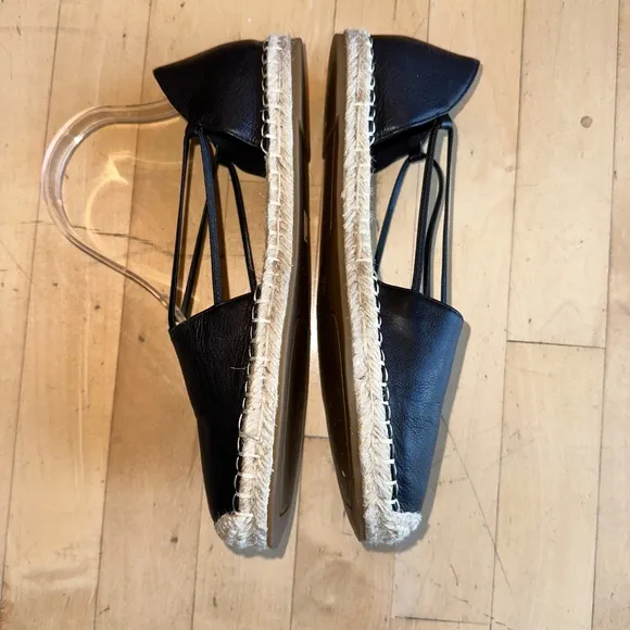 Eileen Fisher Lee Black espadrille flats, 8, CB2410