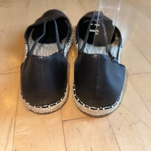 Eileen Fisher Lee Black espadrille flats, 8, CB2410