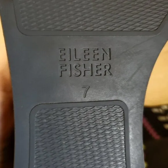 Eileen Fisher Lindy Stretch Knit Platform Wedge Black Moccasins Loafers Size 7