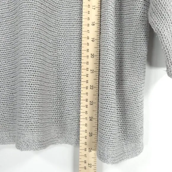 EILEEN FISHER LINEN Blend Knit Boat Neck 3/4 Sleeve Pullover Top Sweater MEDIUM