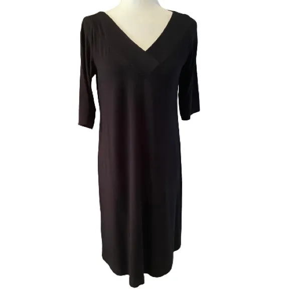 Eileen Fisher V-Neck Dress-Small