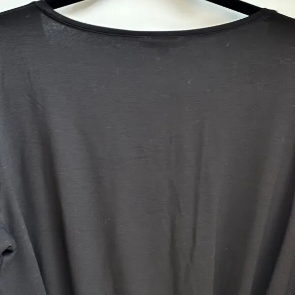 EILEEN FISHER Viscose-Jersey Three-Quarter-Sleeve V-Neck Shift Dress Sz L - NWT