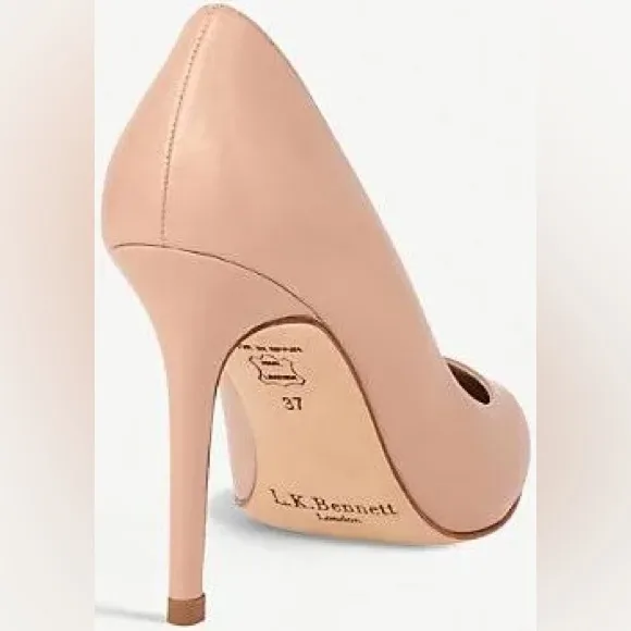 Elegant L.K. Bennet Nude Leather Pumps/Heels Size 8