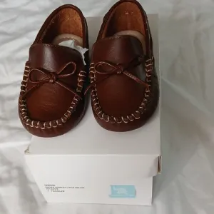 Elephantito Brown Moccasins with Soft Leather and Flexible Sole.7 months Old