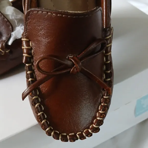 Elephantito Brown Moccasins with Soft Leather and Flexible Sole.7 months Old