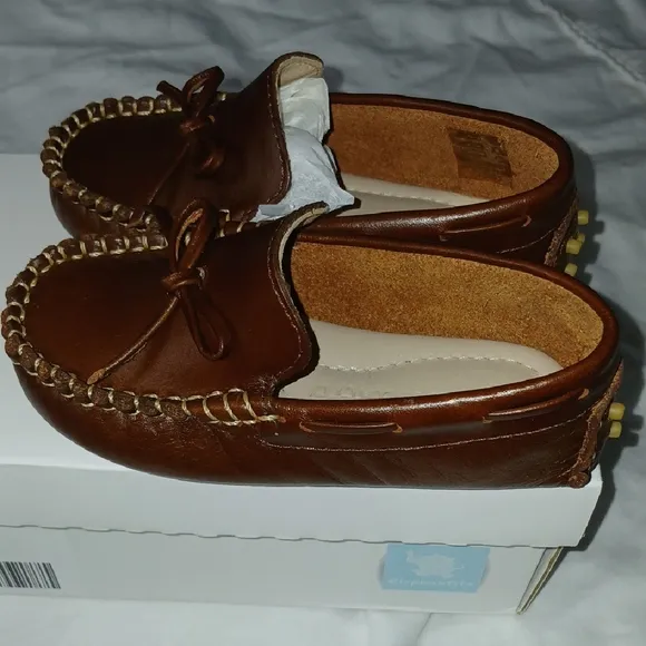 Elephantito Brown Moccasins with Soft Leather and Flexible Sole.7 months Old